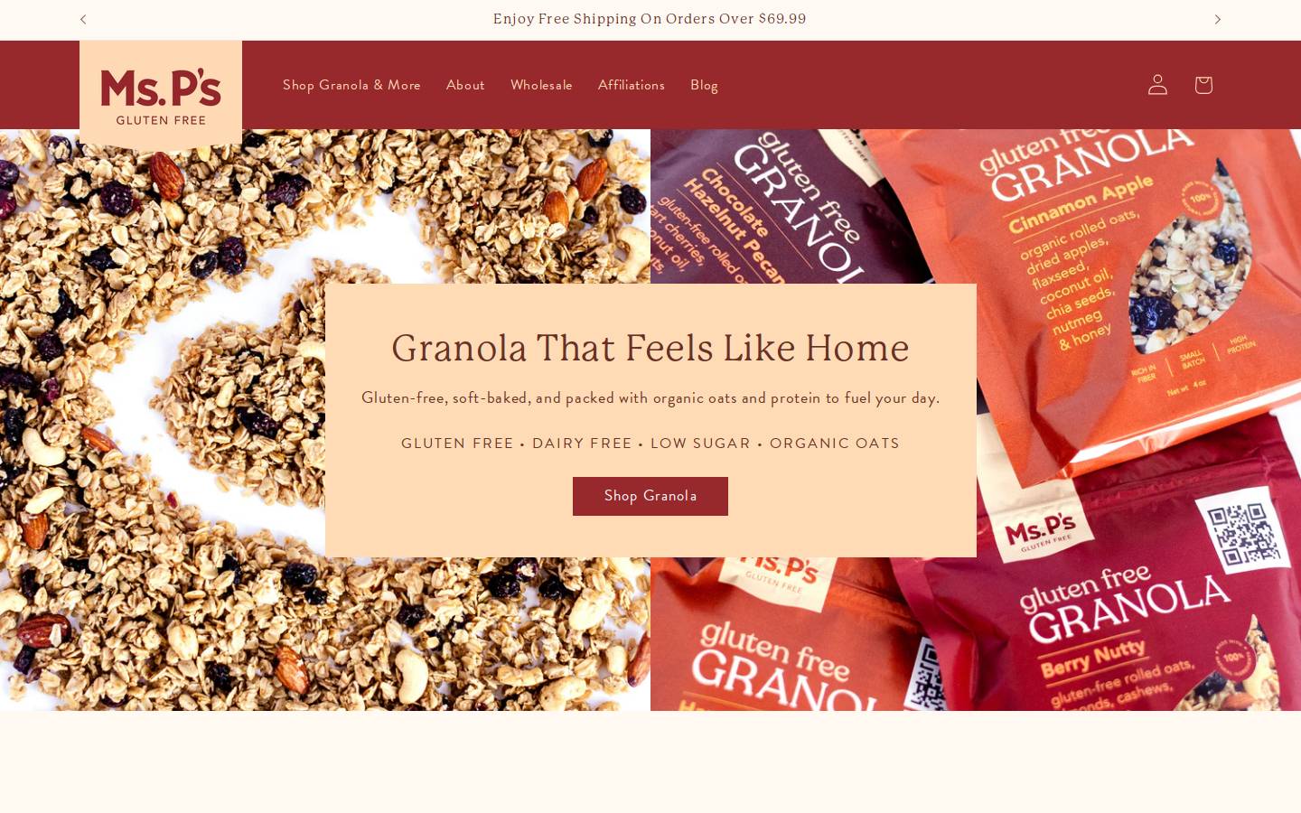 mspsglutenfree.com homepage screenshot