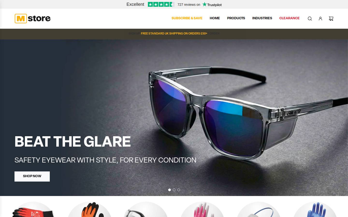Mstore homepage screenshot