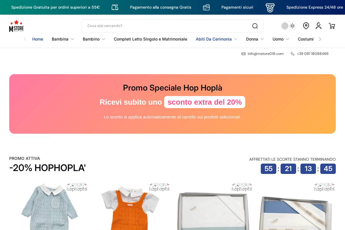 Mstore016 homepage screenshot