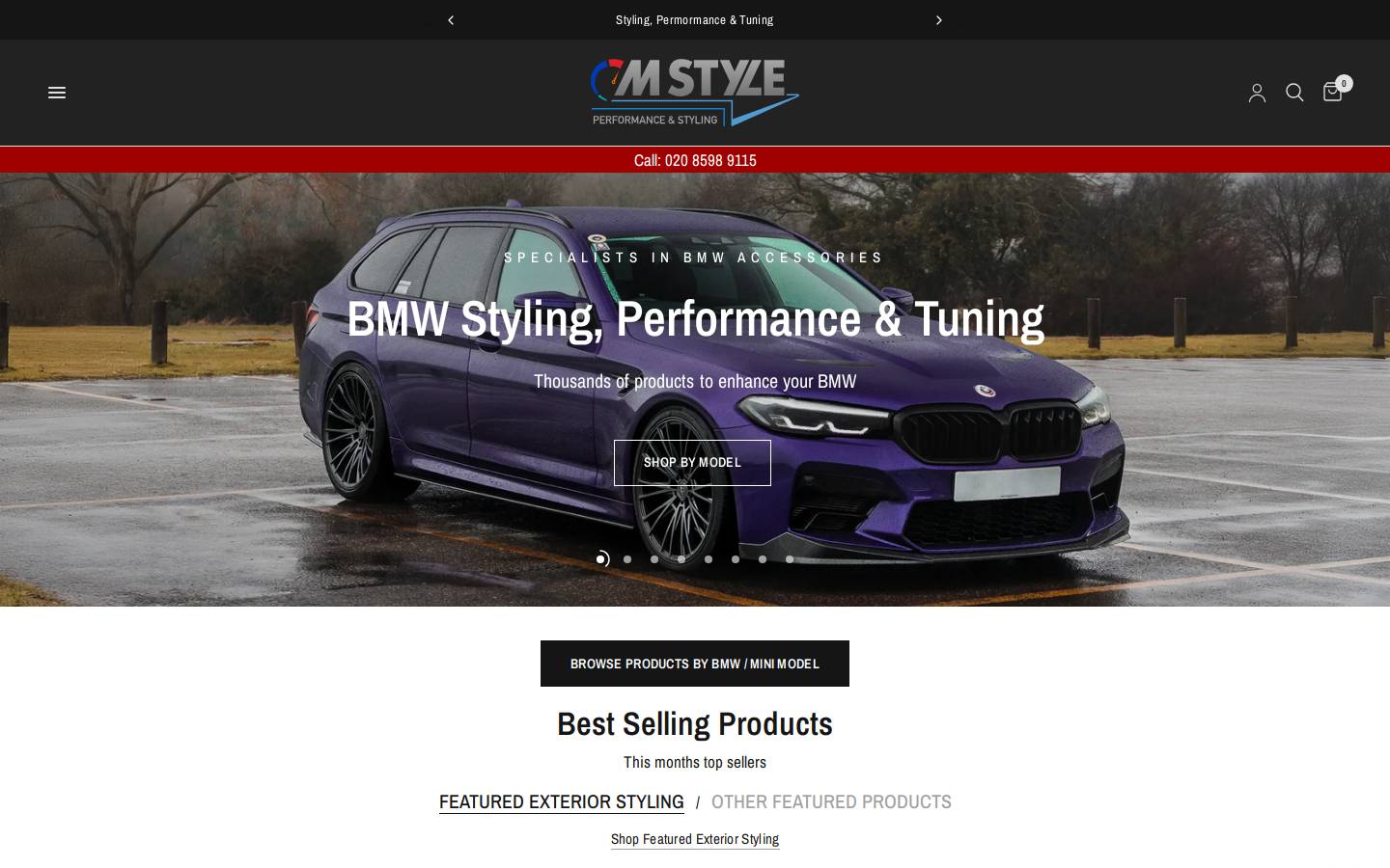 Mstyle homepage screenshot