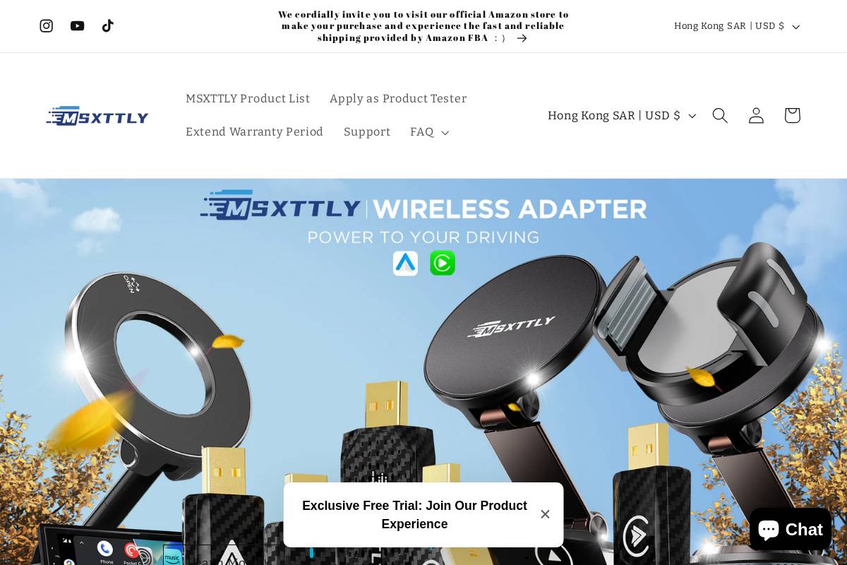 Msxttly homepage screenshot