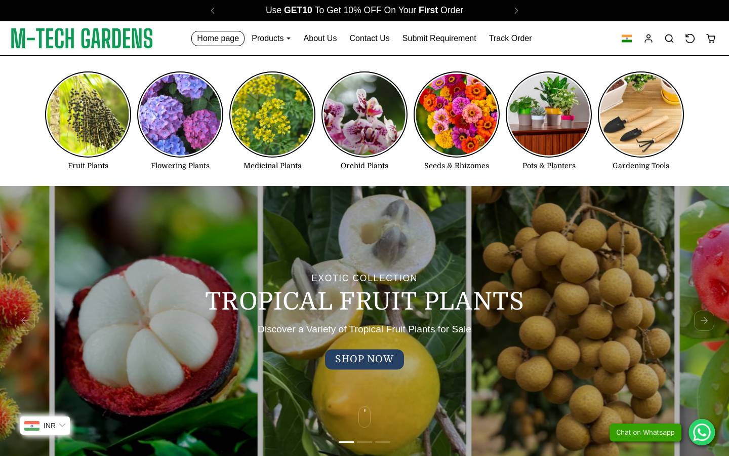 mtechgardens.com homepage screenshot