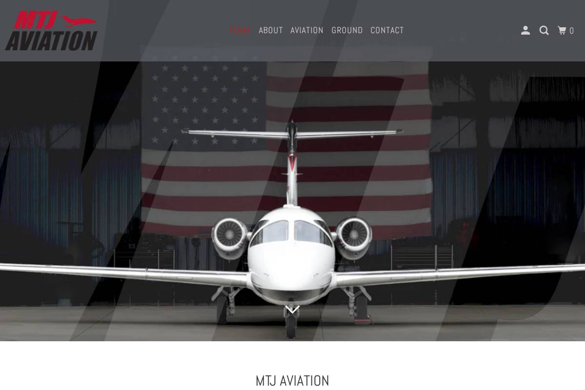 mtjaviation.com homepage screenshot