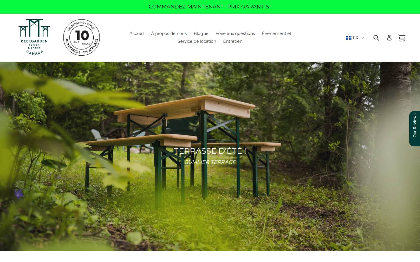 mtlbeergarden.com homepage screenshot