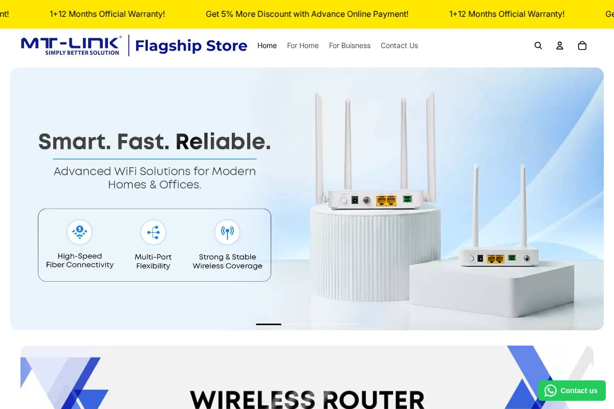 mtlinkpakistan.com homepage screenshot