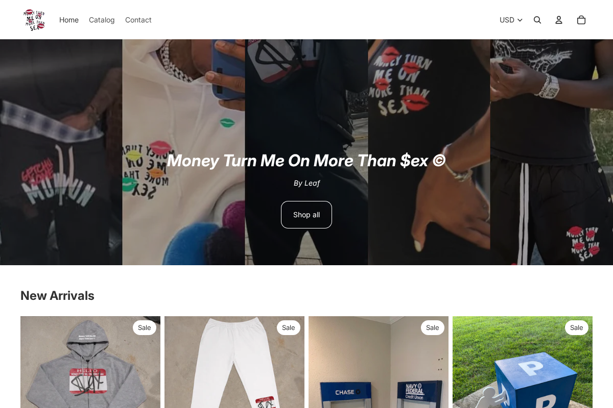 Money Turn Me On More Than Sex © homepage screenshot