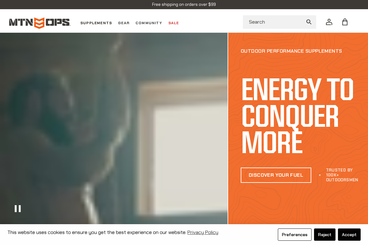 Mtn Ops homepage screenshot