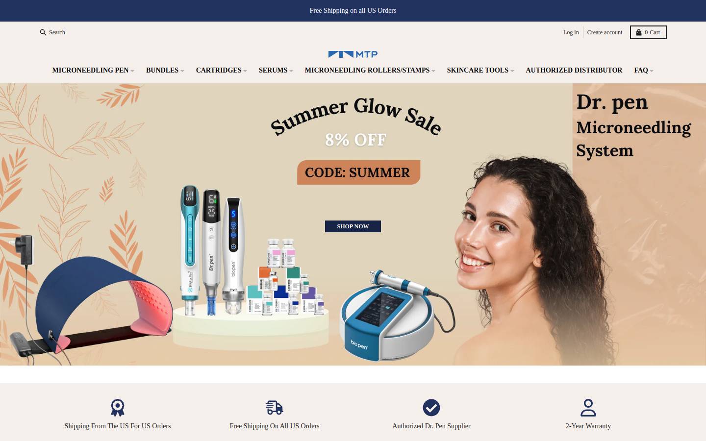 mtpskintech.com homepage screenshot