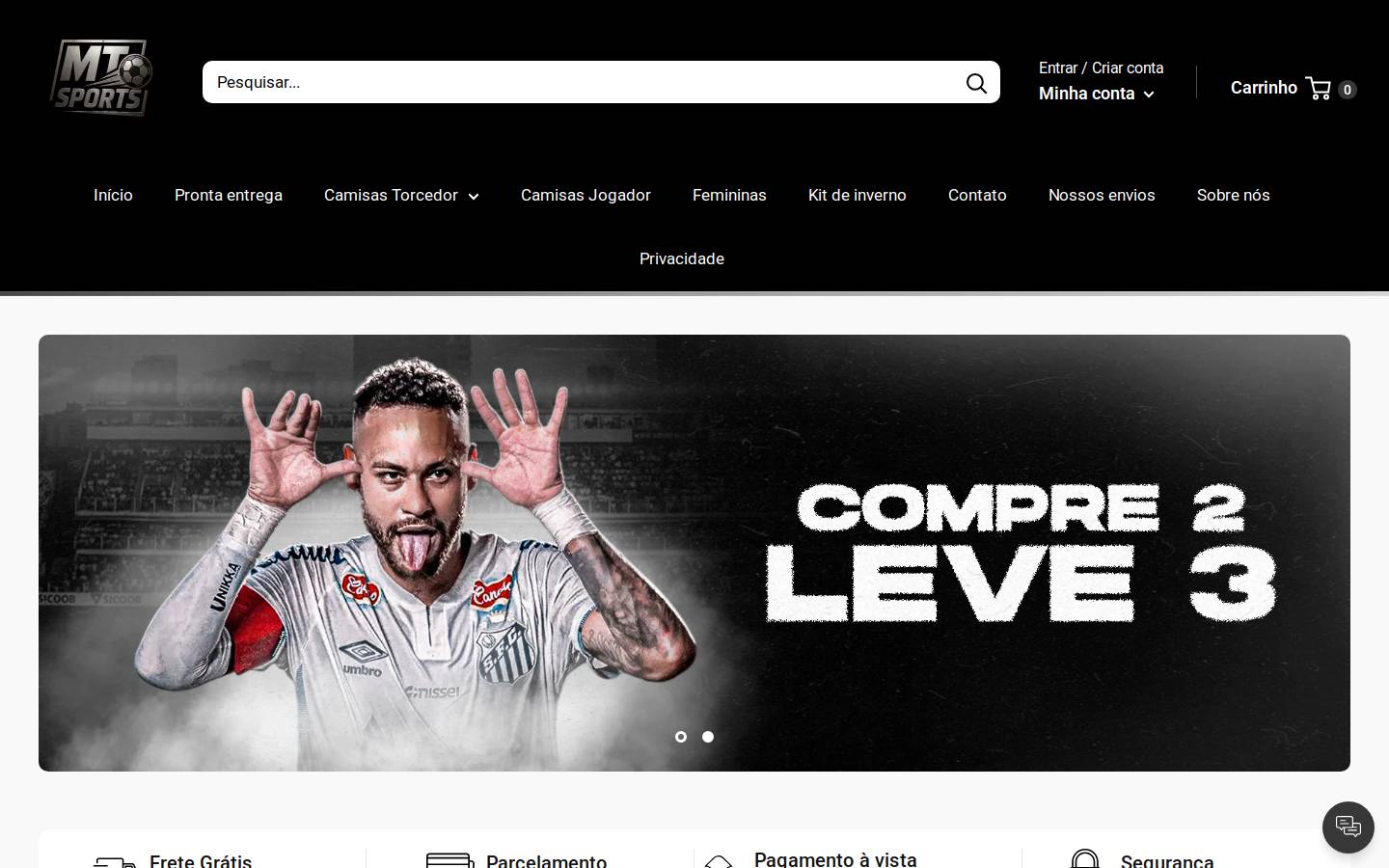 mtsports.com.br homepage screenshot
