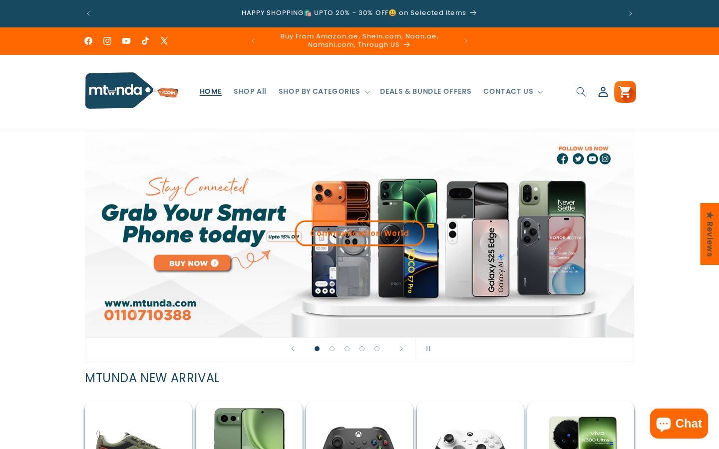 mtunda.com homepage screenshot