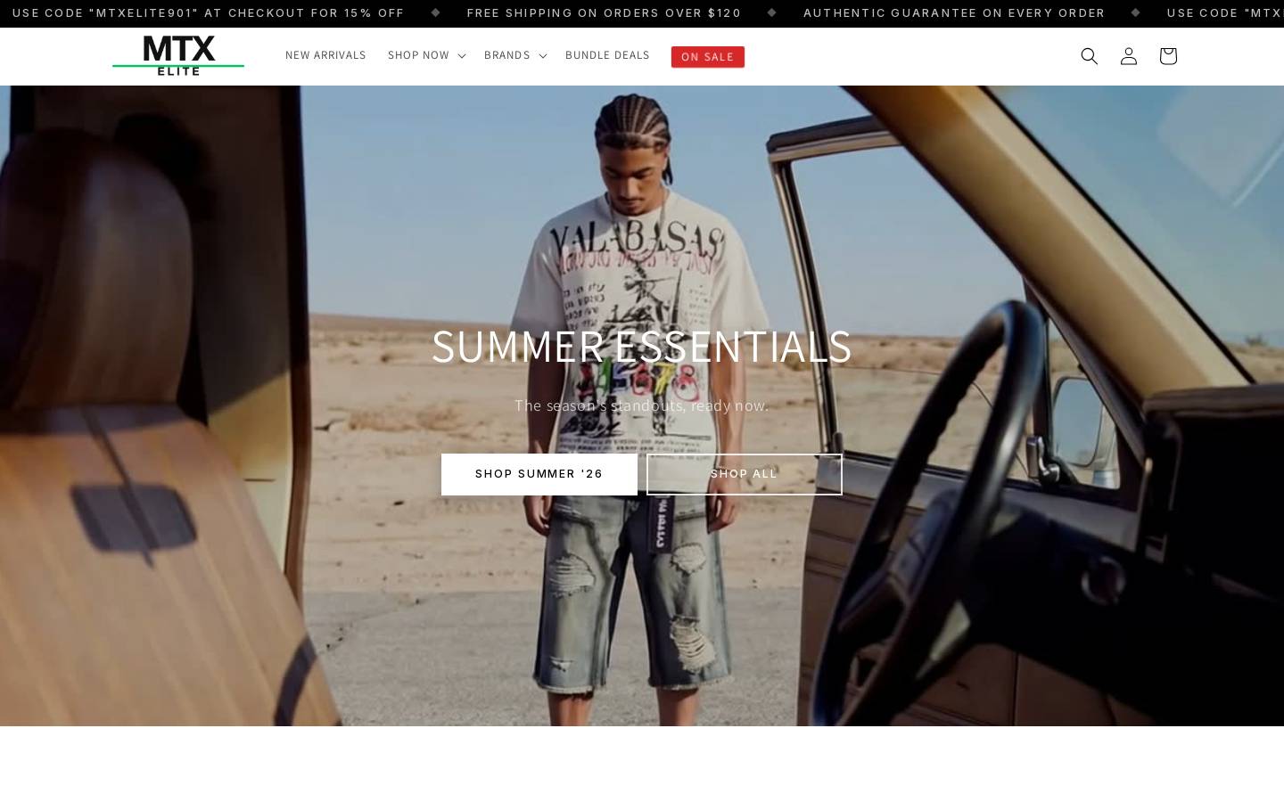 Mtxelite homepage screenshot