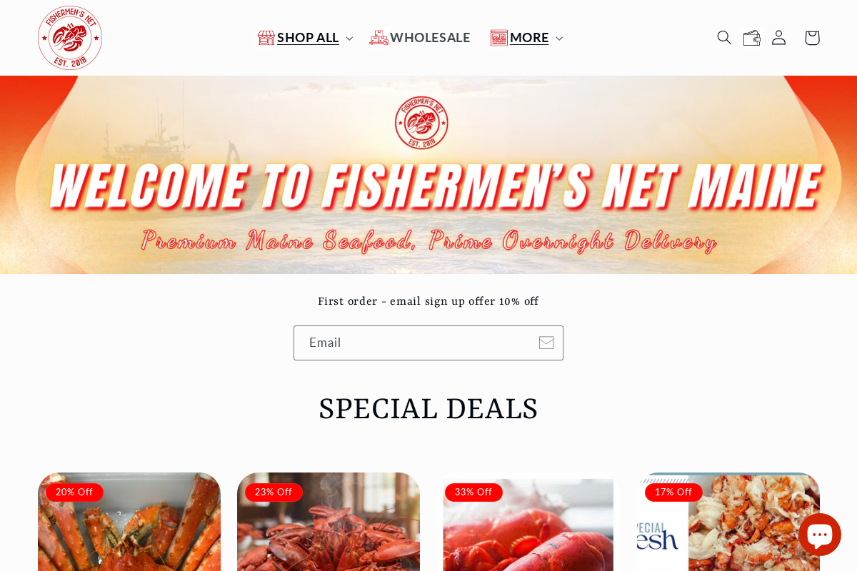 Fishermen's Net homepage screenshot