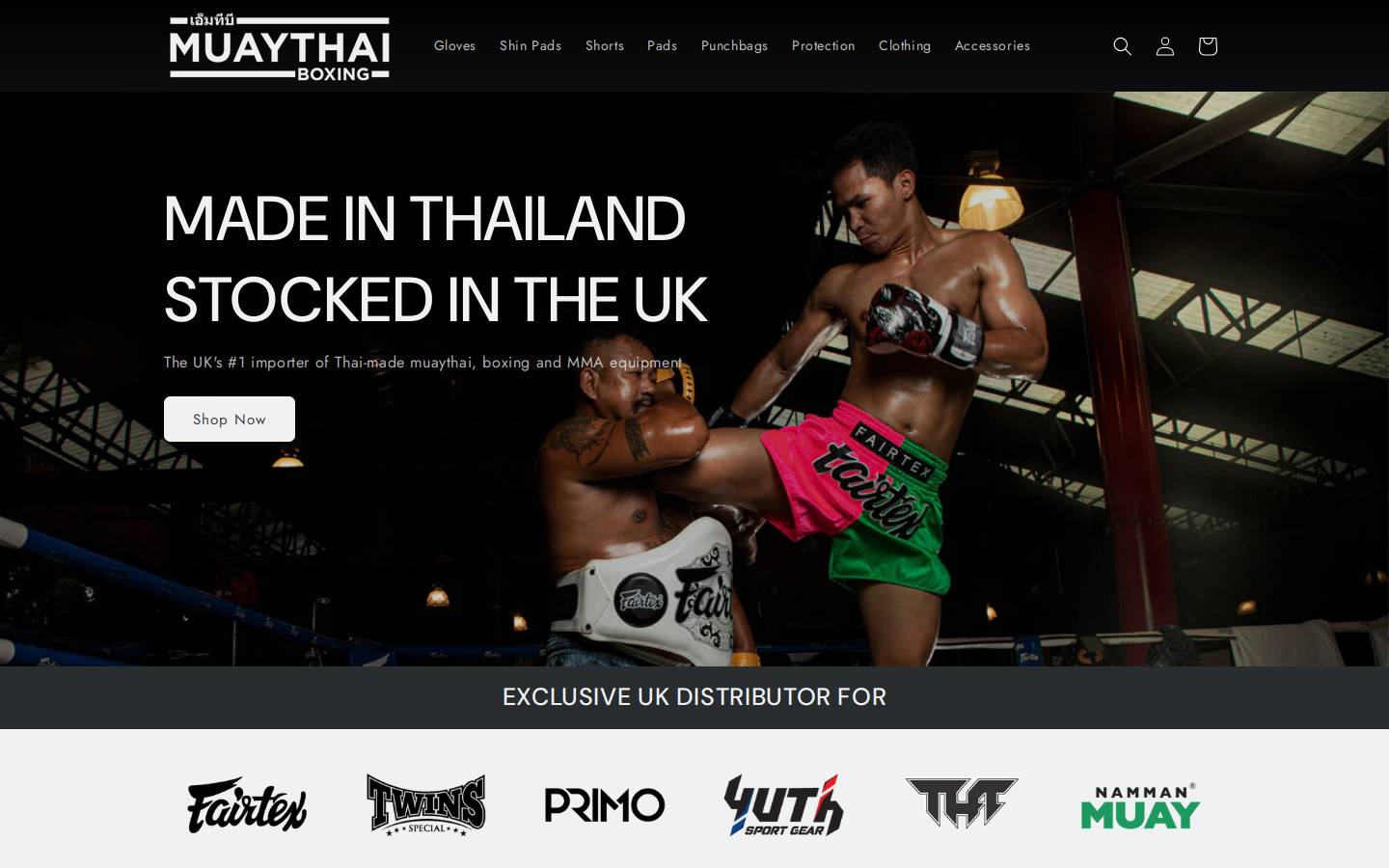 Muaythai-Boxing homepage screenshot