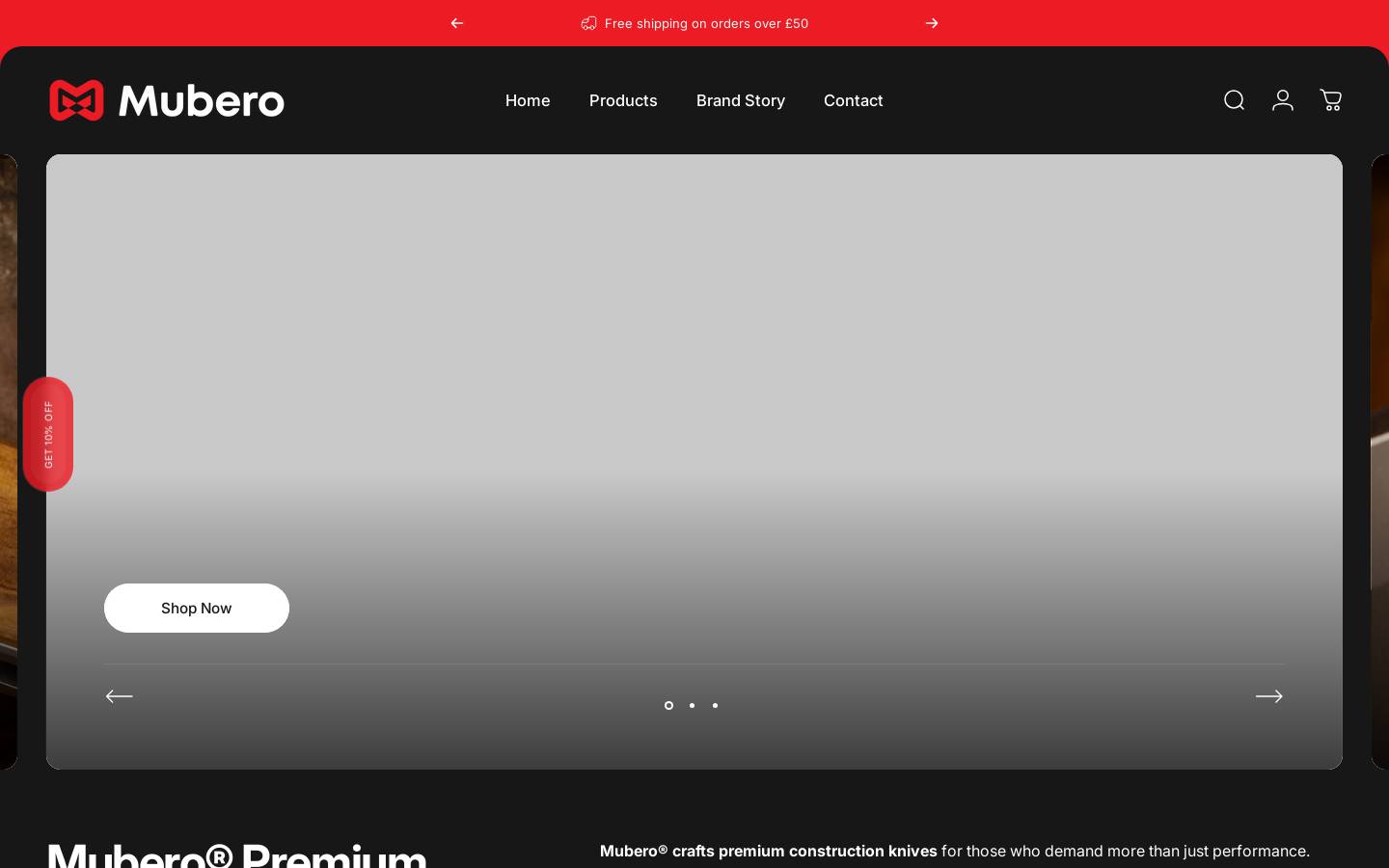 mubero.com homepage screenshot