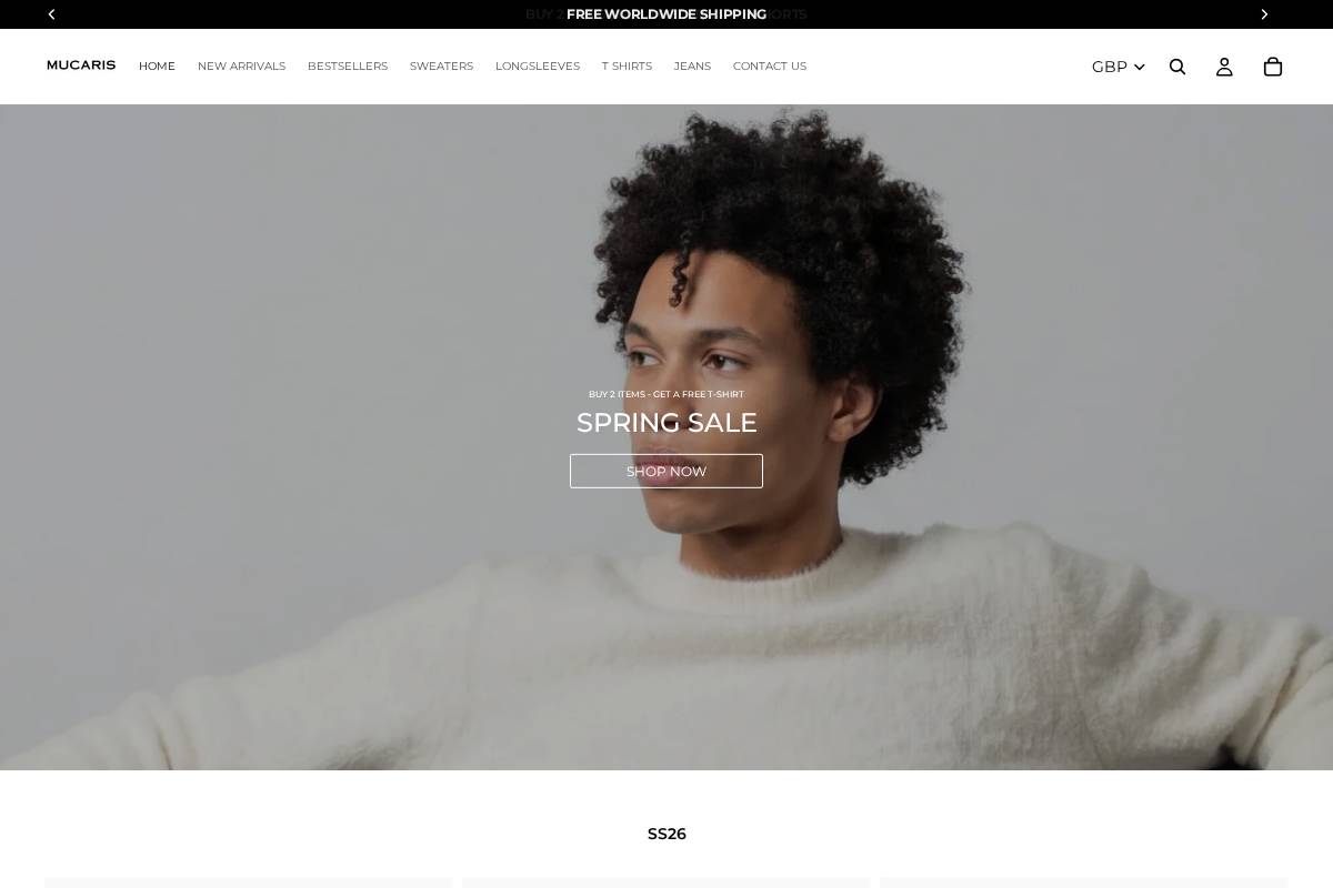 Mucaris homepage screenshot