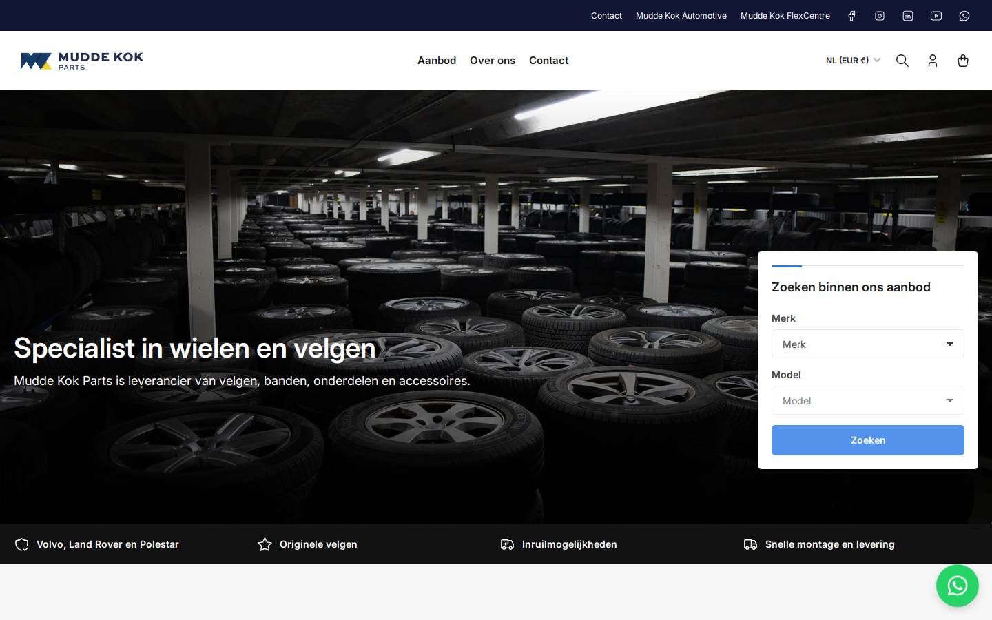 Muddekokparts homepage screenshot
