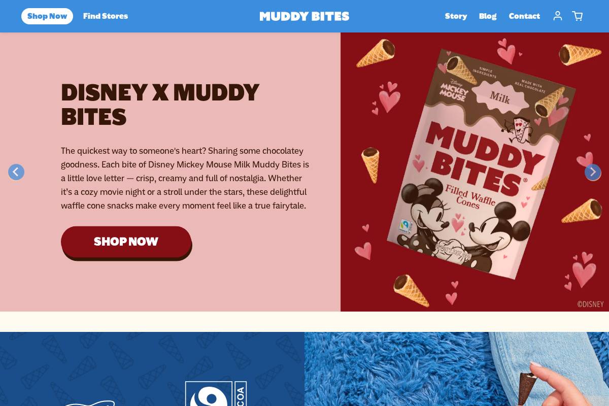 Muddy Bites homepage screenshot