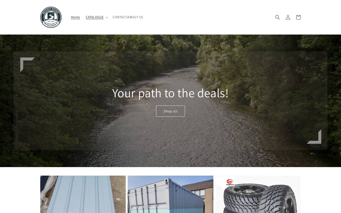 muddyriverwholesale.com homepage screenshot