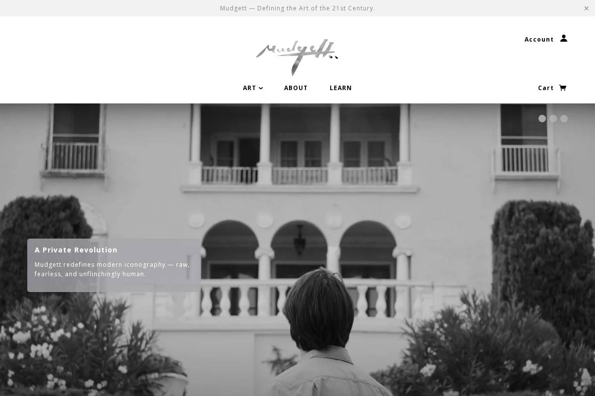 mudgett.co homepage screenshot