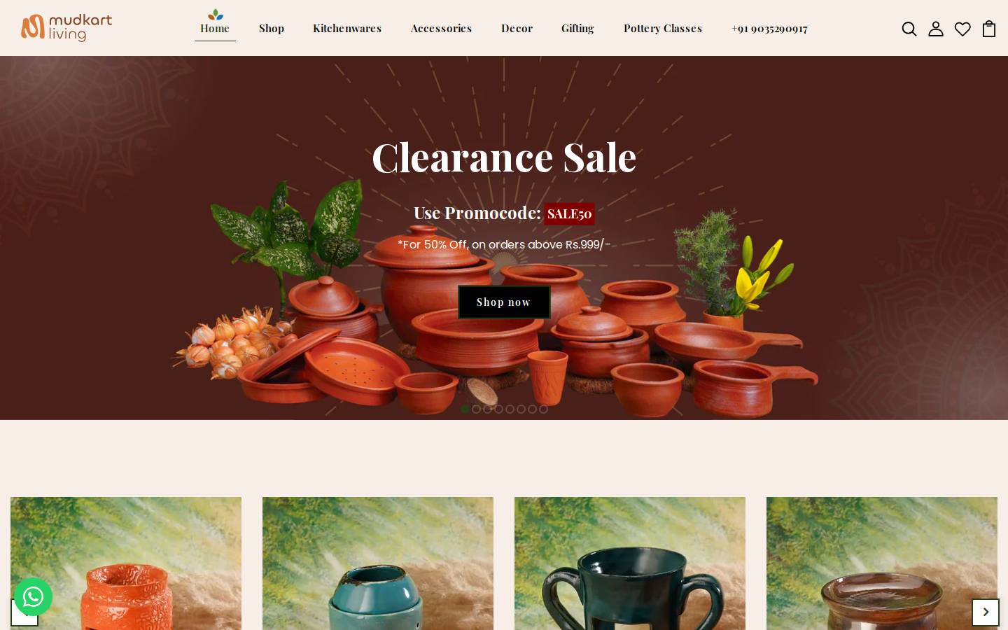 mudkart.com homepage screenshot