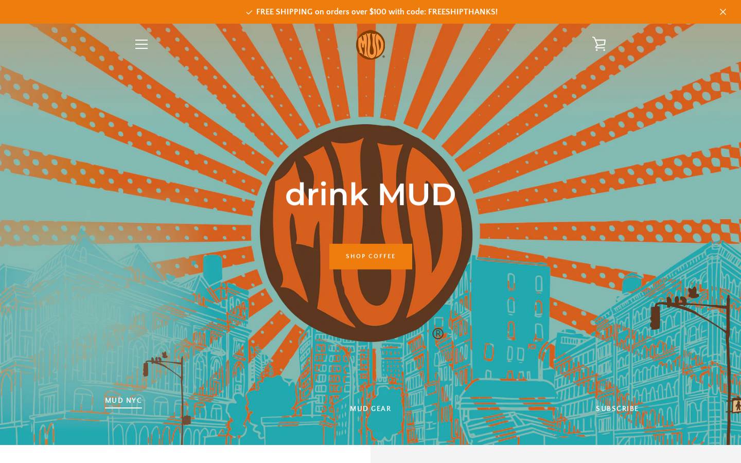 mudnyc.com homepage screenshot