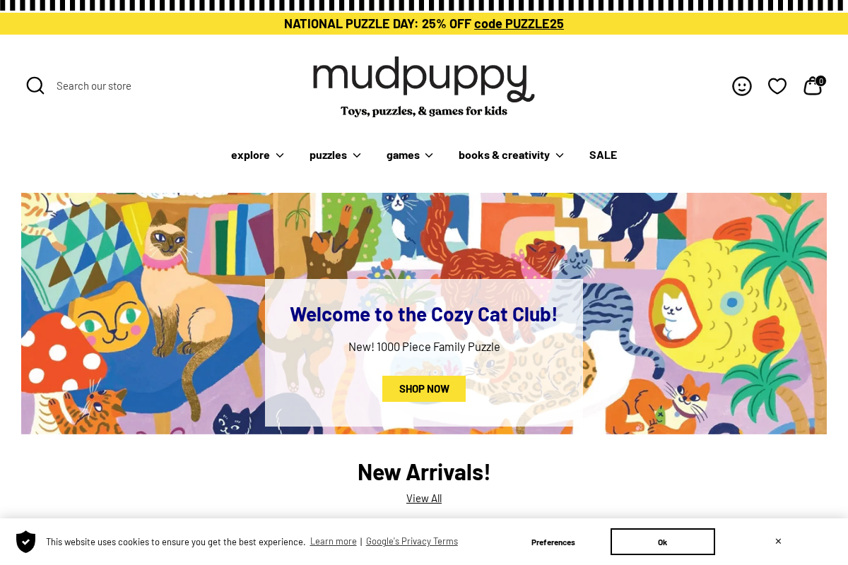 Mudpuppy homepage screenshot