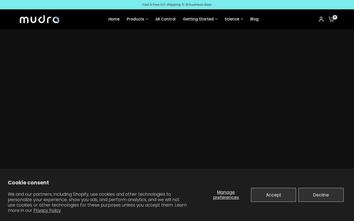 mudra-band.com homepage screenshot