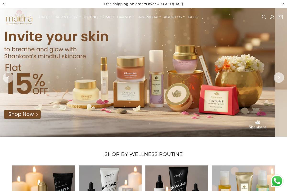 mudraayurveda.com homepage screenshot