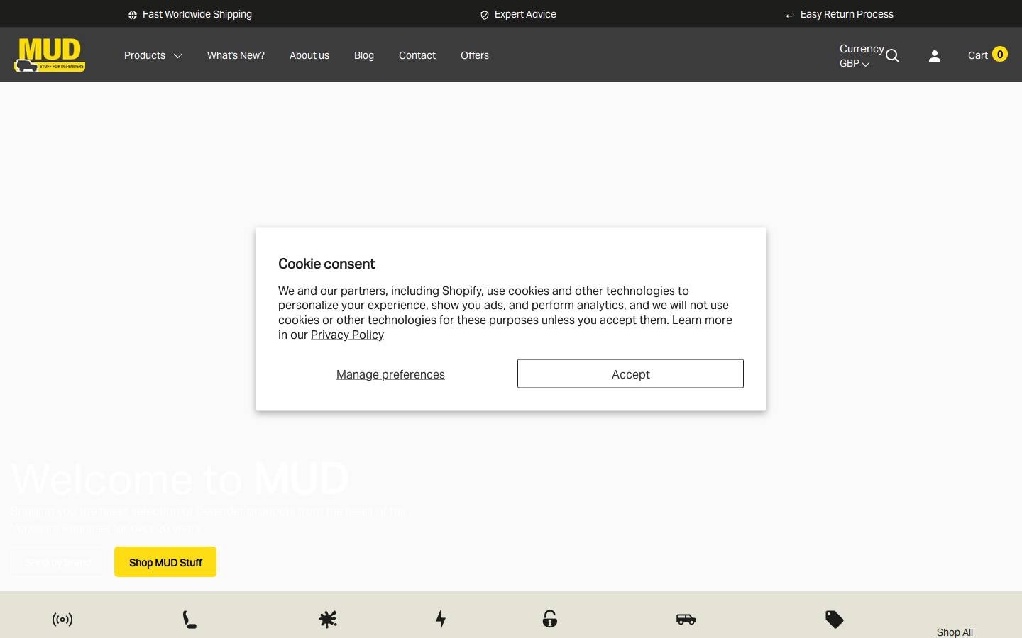 MUD-UK homepage screenshot