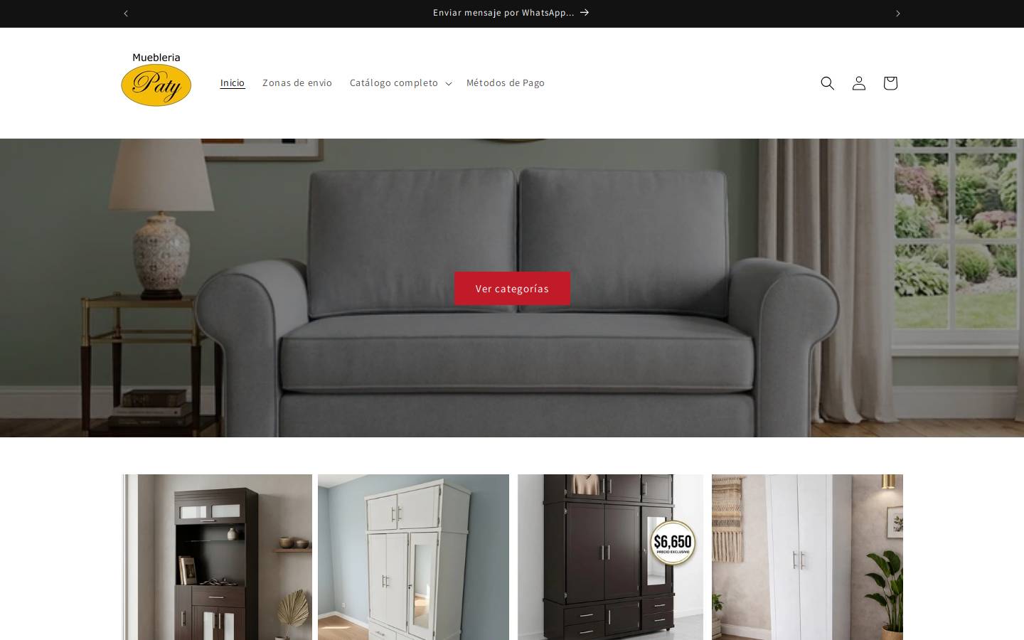 Mueblería Paty homepage screenshot