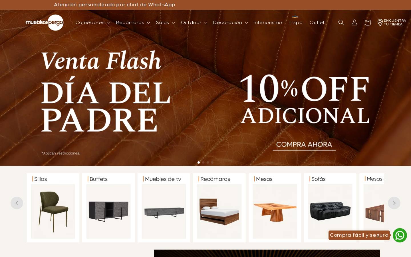 mueblespergo.com homepage screenshot
