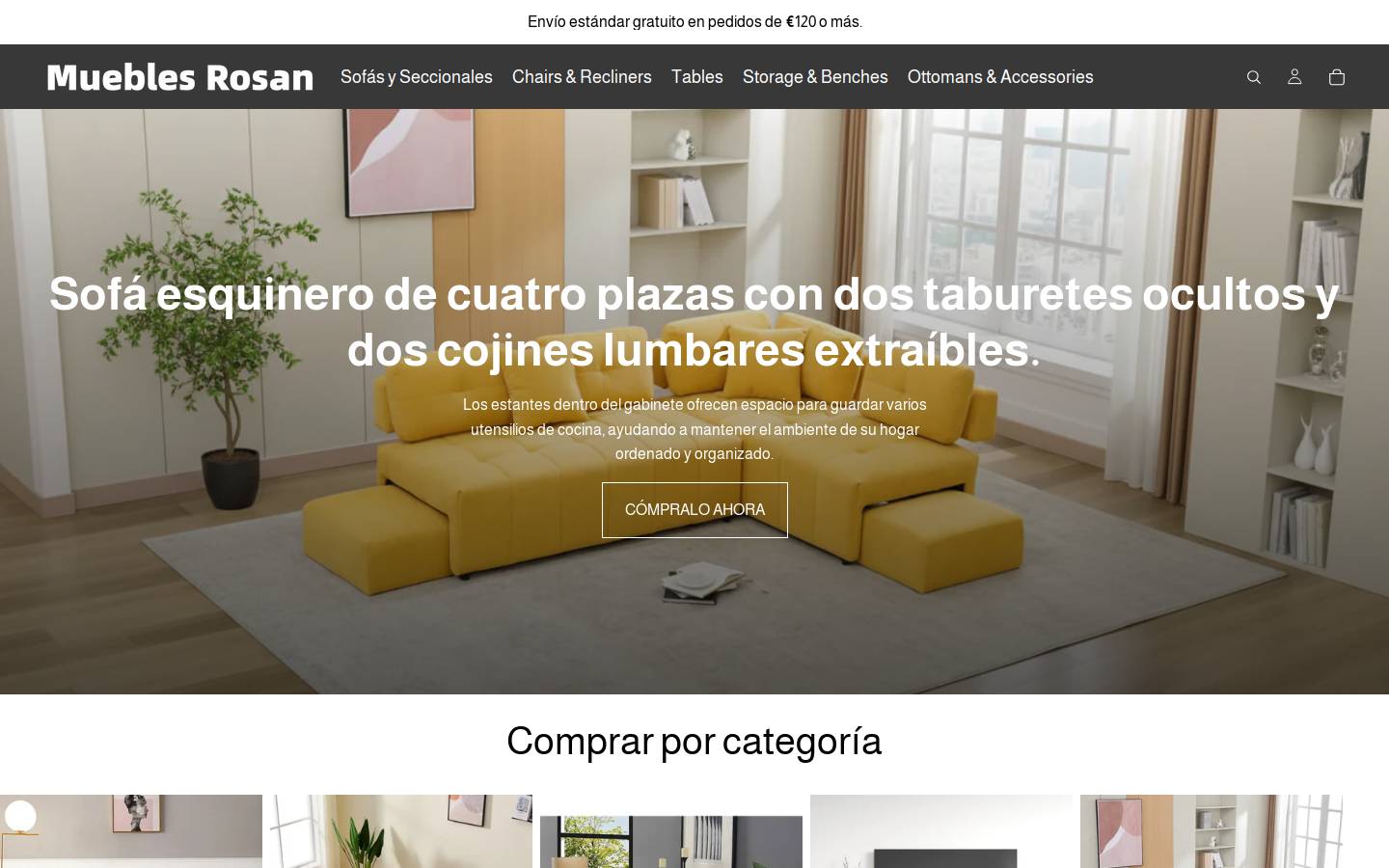 mueblesrosan.com homepage screenshot