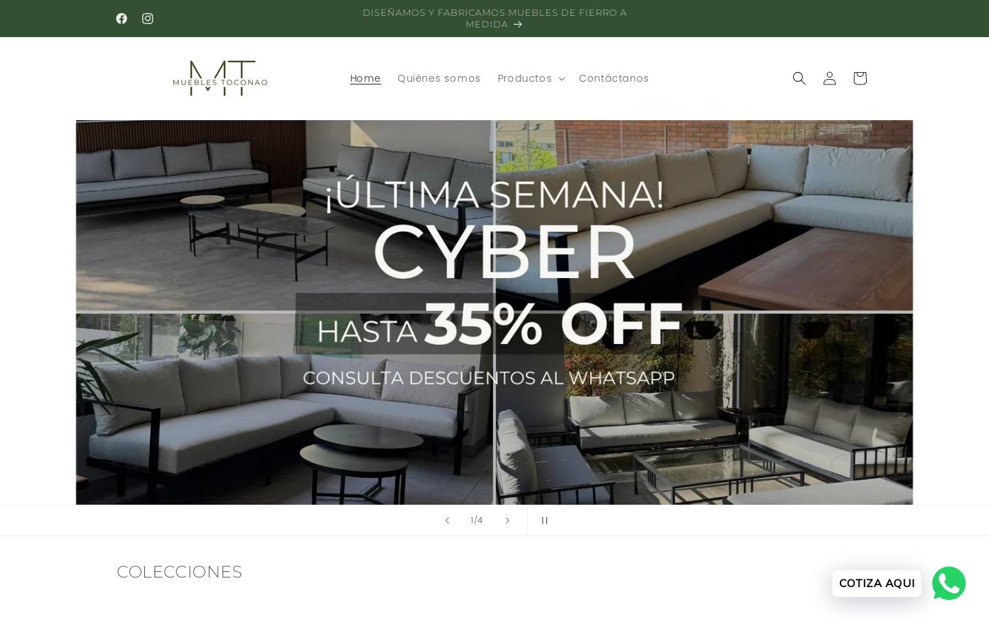 mueblestoconao.cl homepage screenshot