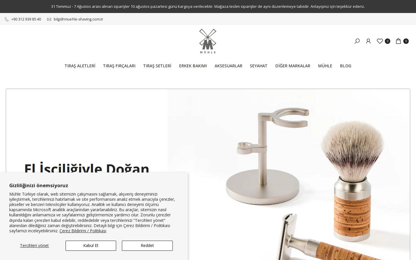Muehle Shaving homepage screenshot