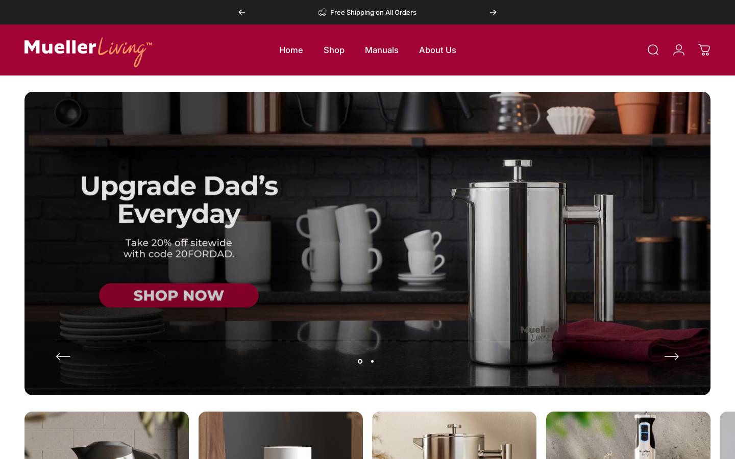Muellerliving homepage screenshot
