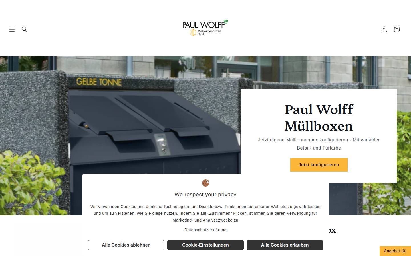 muelltonnenboxen-direkt.de homepage screenshot