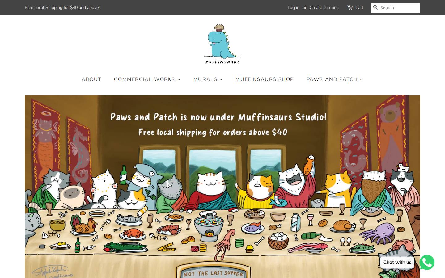 muffinsaurs.com homepage screenshot