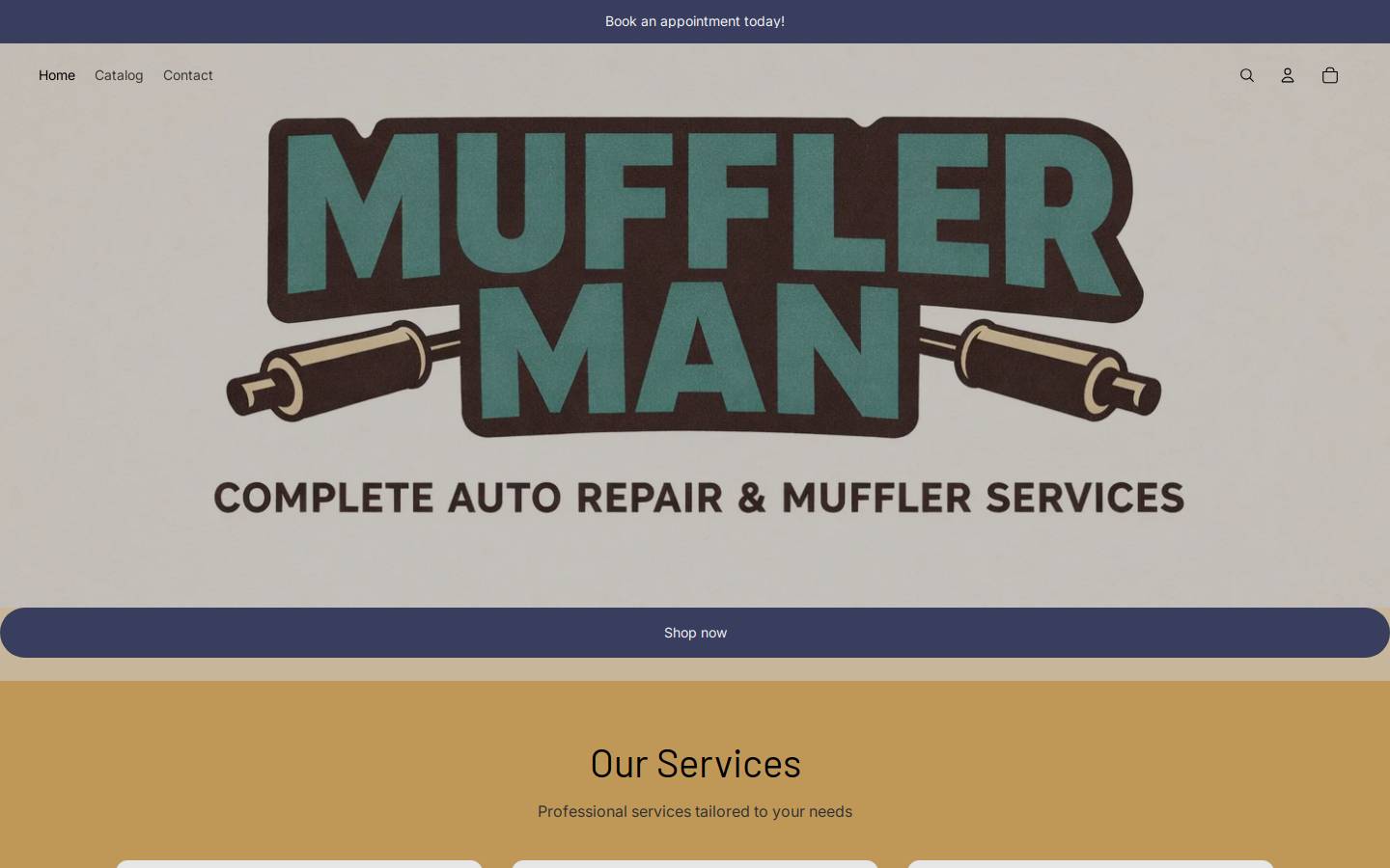 mufflermanofmuskegon.com homepage screenshot