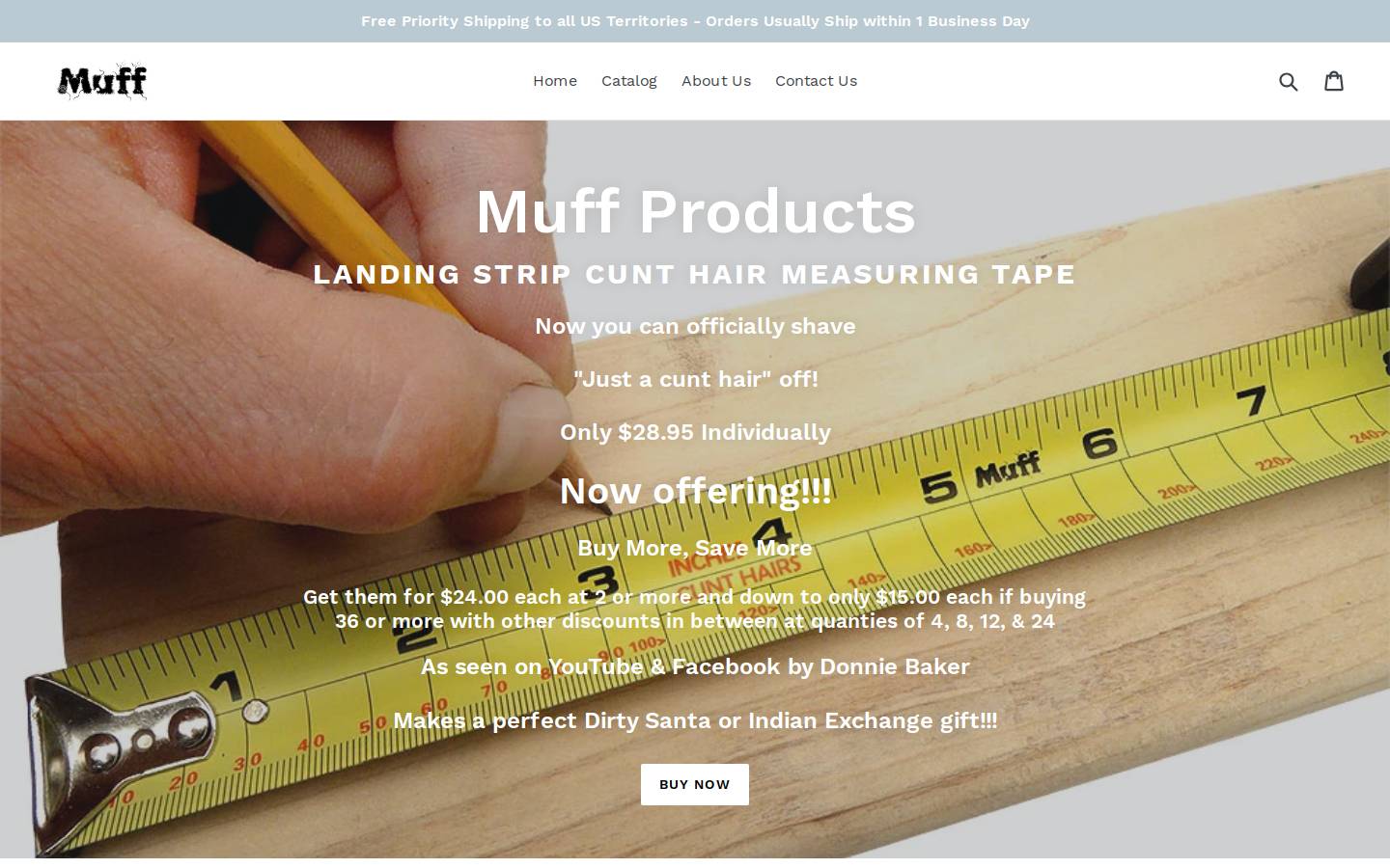 muffproducts.com homepage screenshot