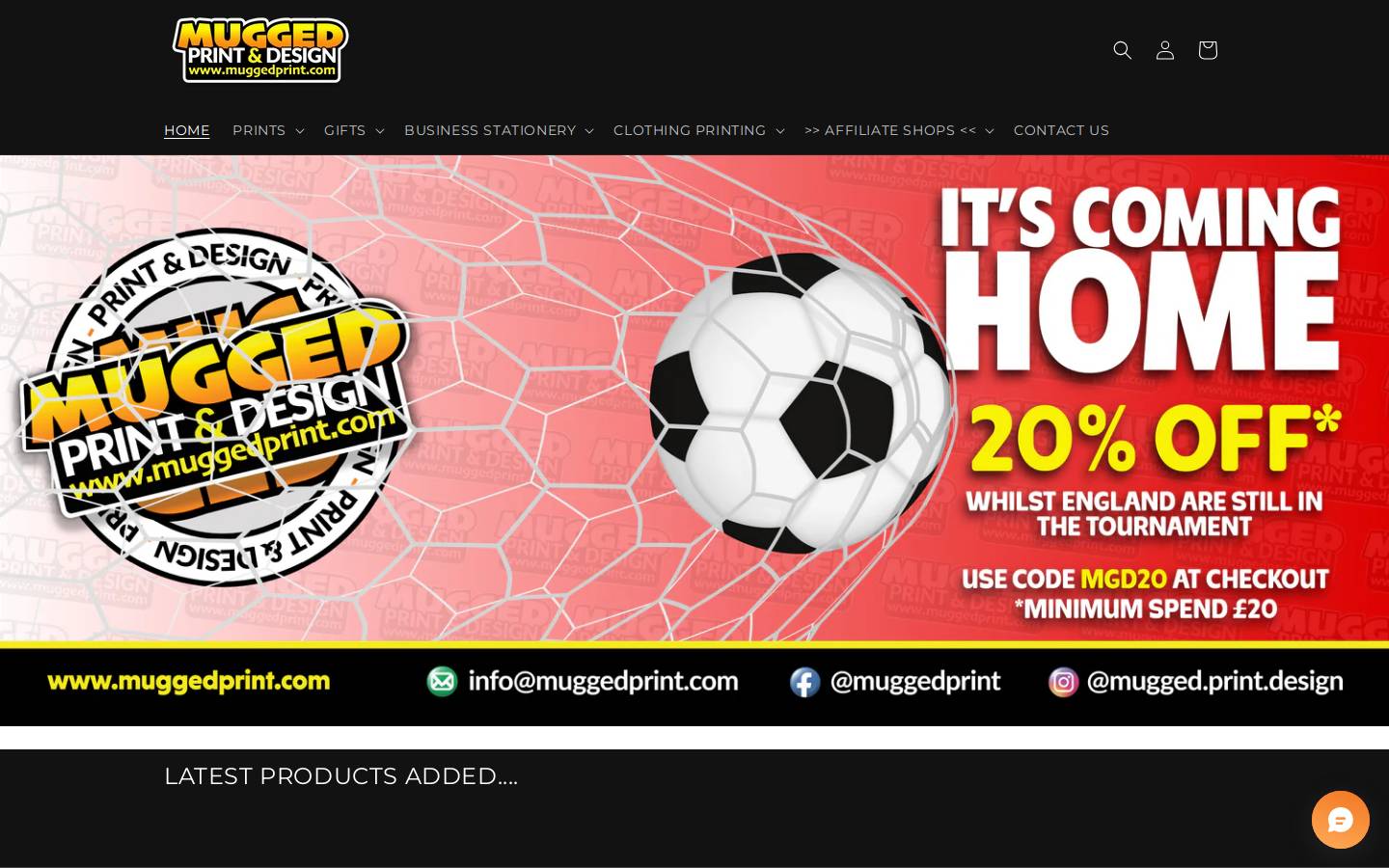 muggedprint.com homepage screenshot