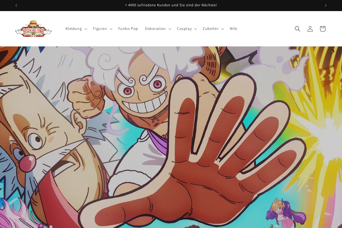 Mugiwara Shop homepage screenshot