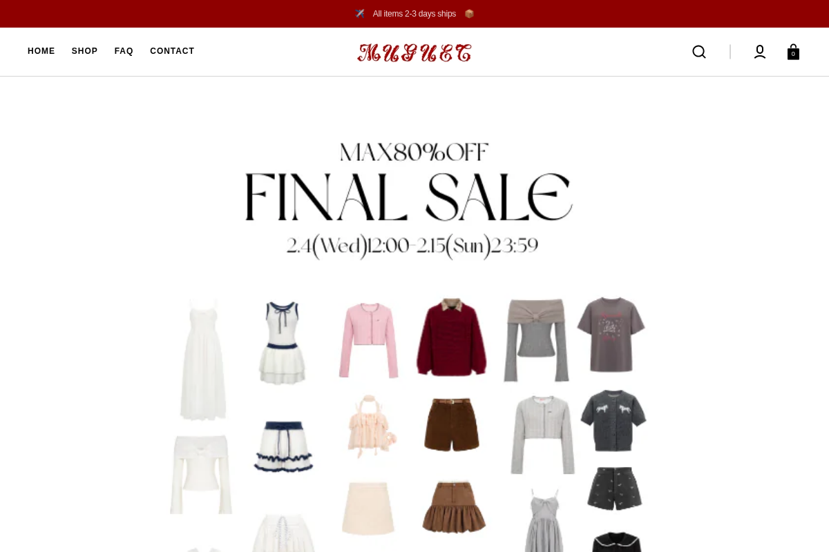 MUGUET homepage screenshot