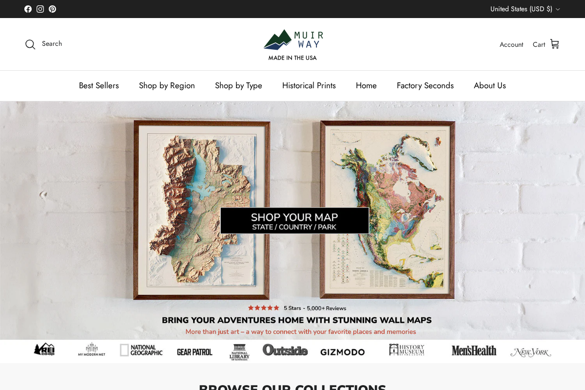 muir-way.com homepage screenshot