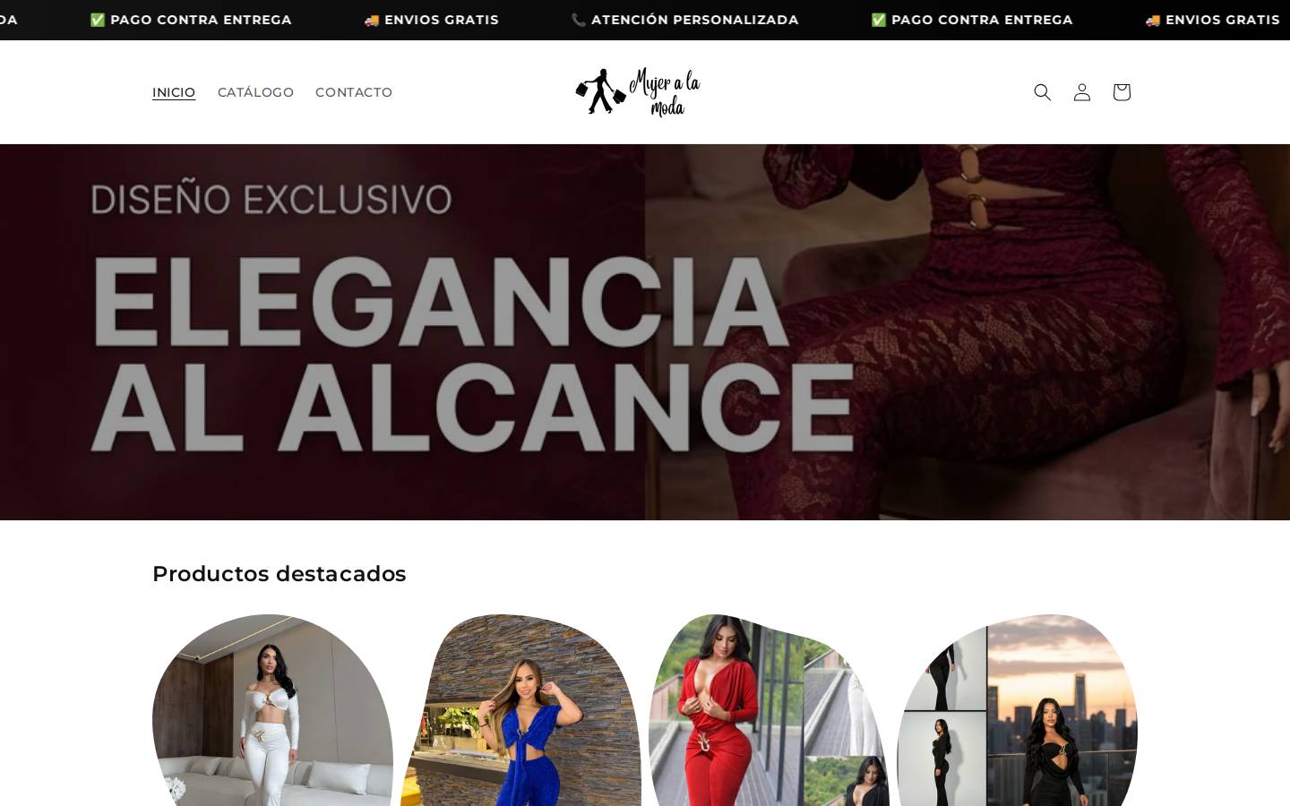 mujeralamoda.com homepage screenshot
