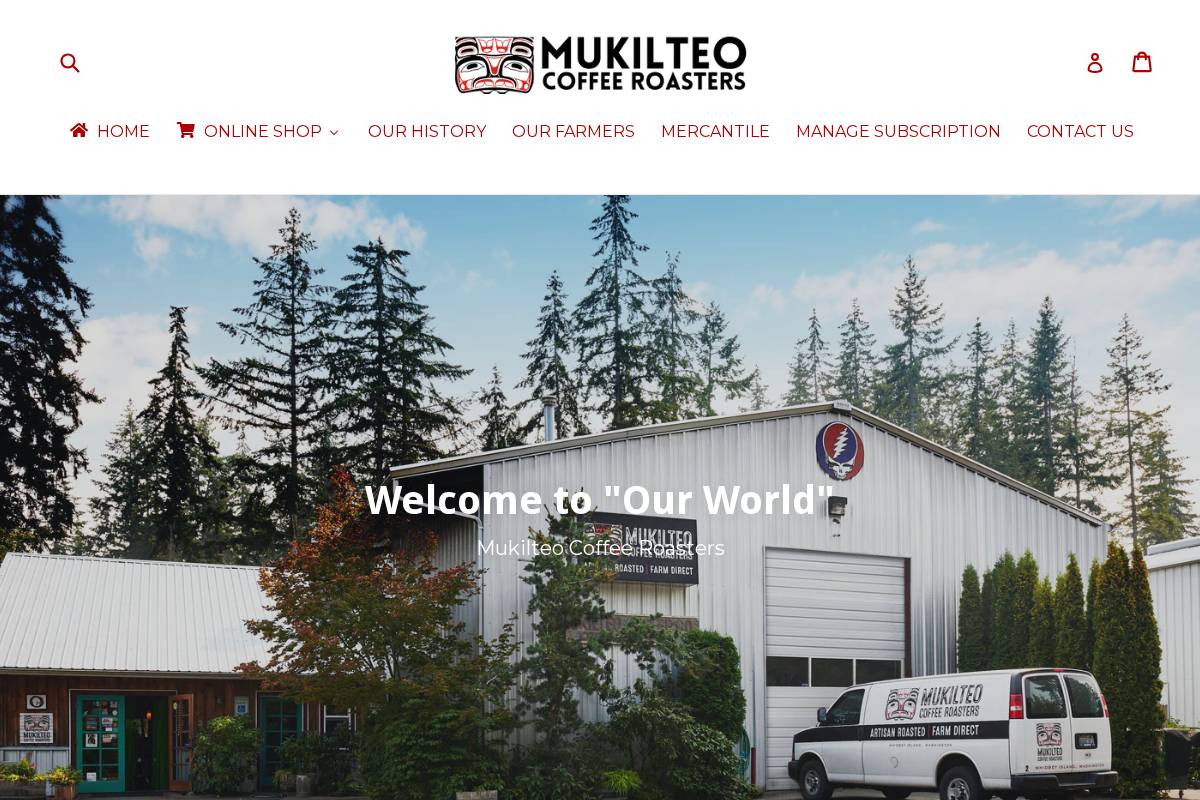 mukilteocoffee.com homepage screenshot