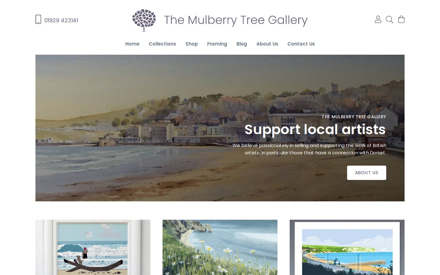 mulberrytreegallery.co.uk homepage screenshot