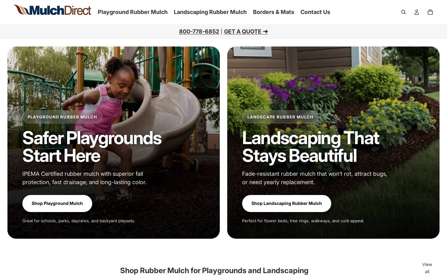 Mulchdirect homepage screenshot