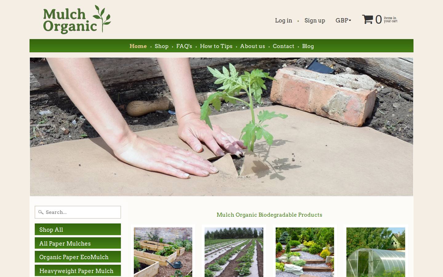 mulchorganic.co.uk homepage screenshot