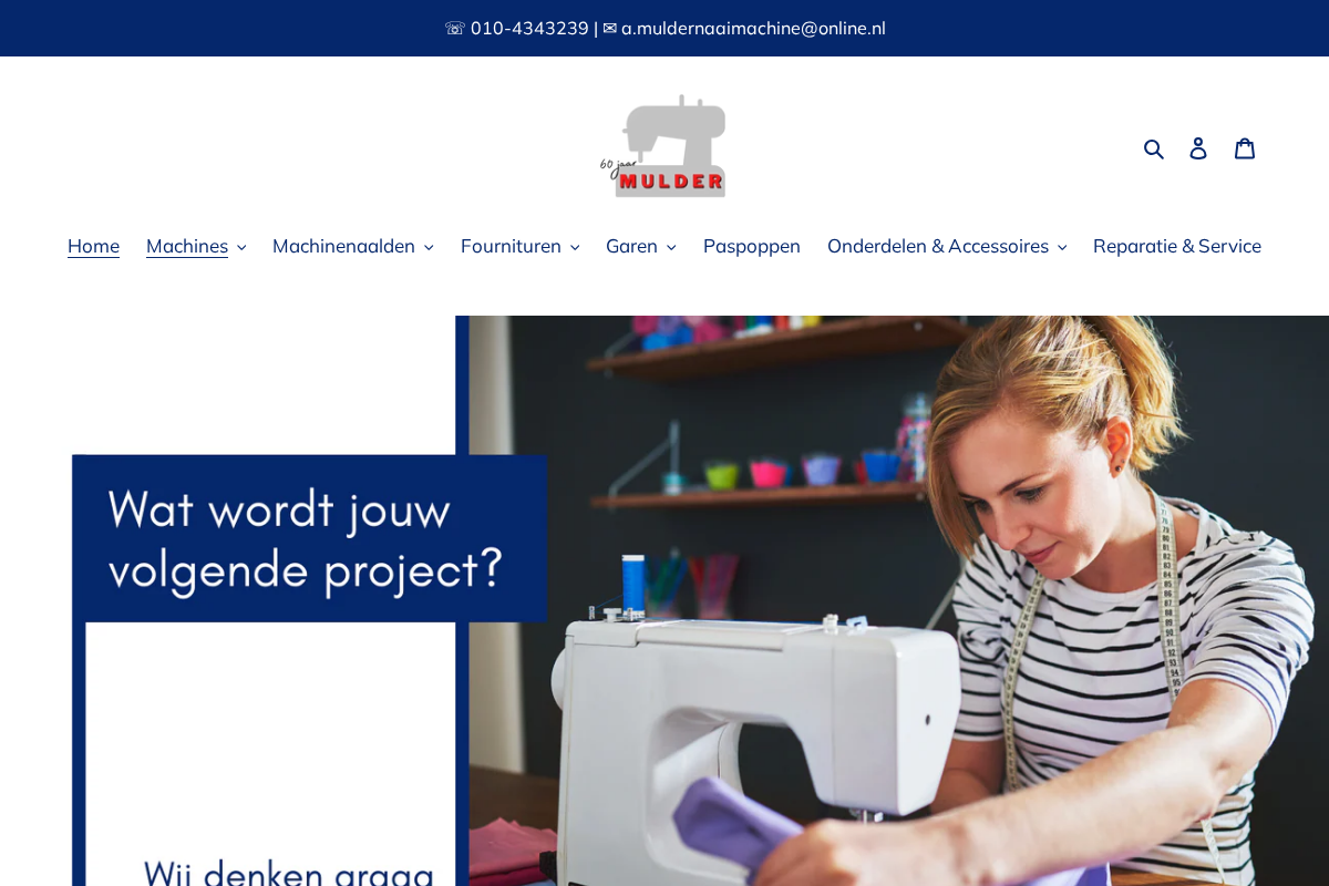 mulder-naaimachine.nl homepage screenshot