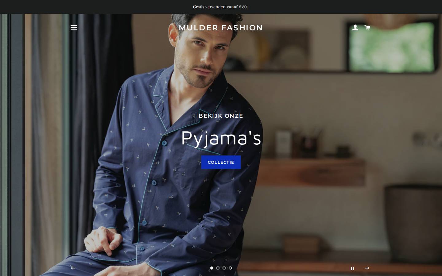 mulderfashion.com homepage screenshot